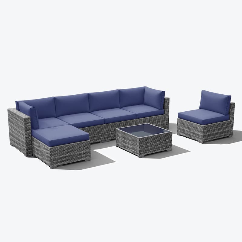 7-piece Wicker Sectional Sofa Set
