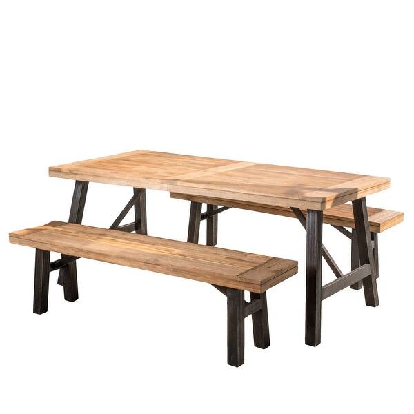 Boracay Outdoor 3 Piece Picnic Dining Set By Christopher Knight Home On Sale Overstock 17663832