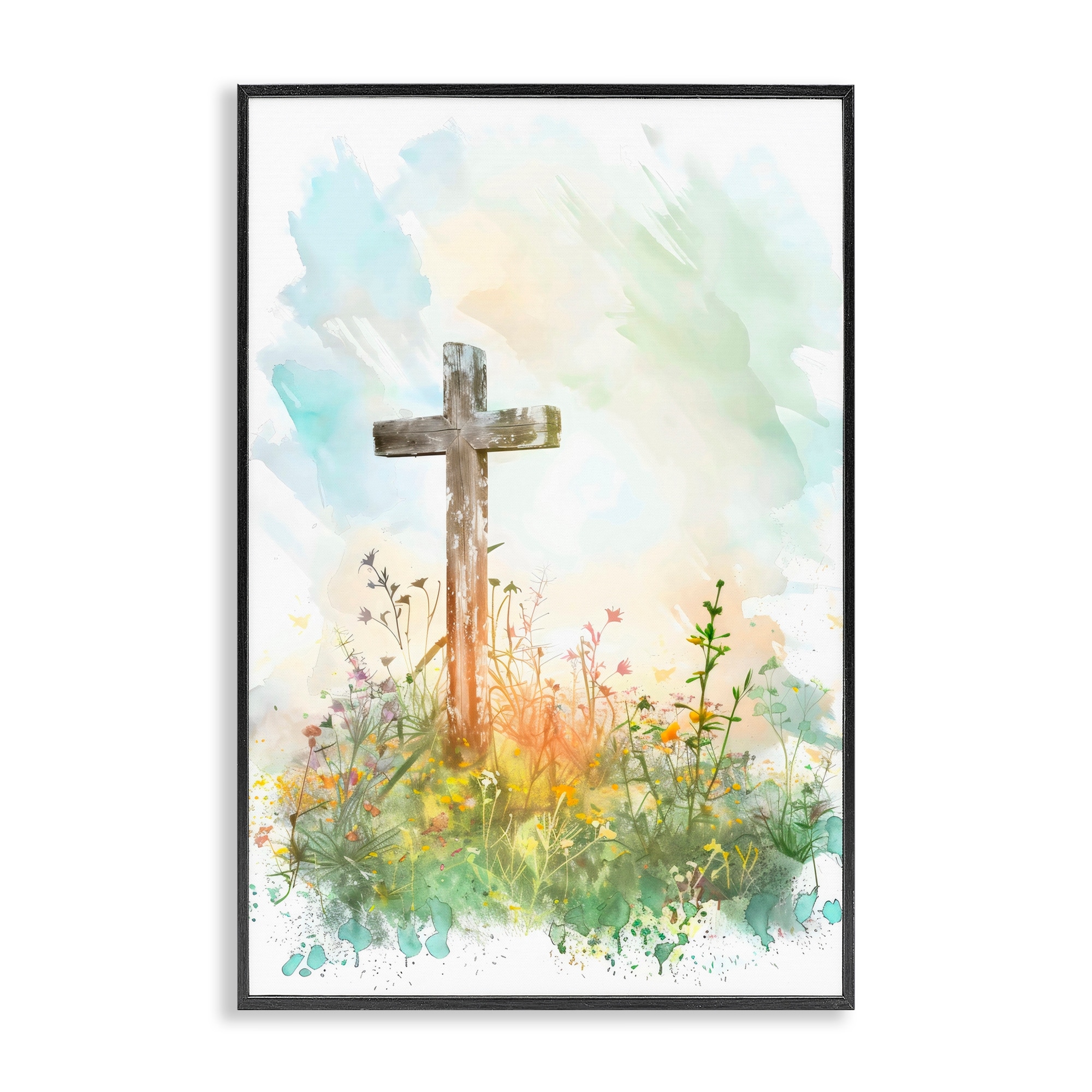 Stupell Sunlit Faith And Flowers Framed Giclee Art Design By Creative Studio