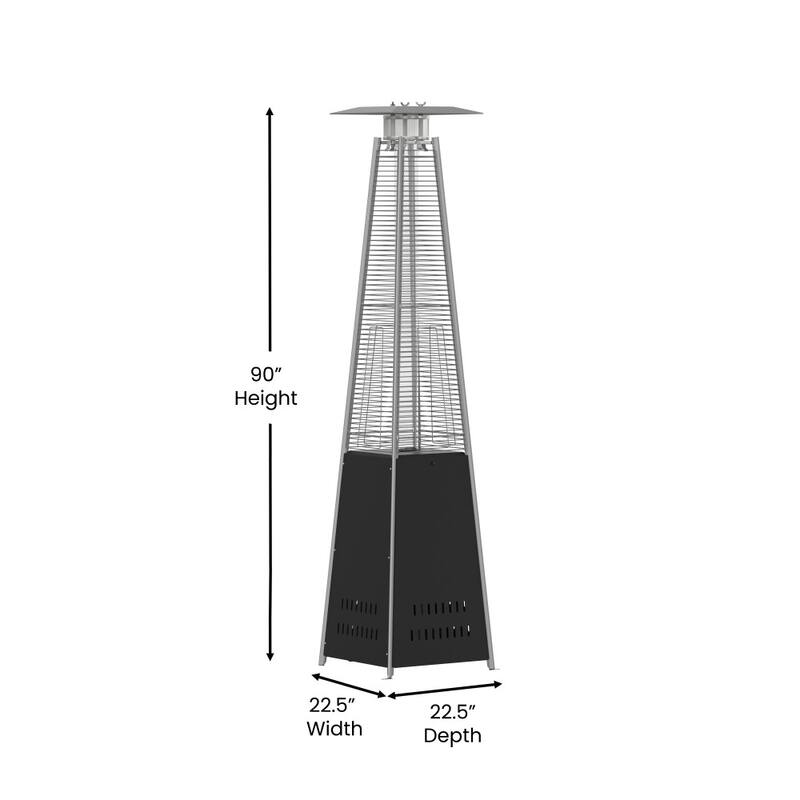 Outdoor Patio Heater - 7.5 Feet Round Steel Patio Heater - 42,000 BTU's