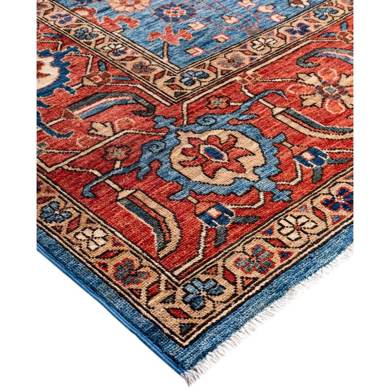 Serapi One-of-a-Kind Hand-Knotted Area Rug - Blue - 8' 11" x 12' 1"