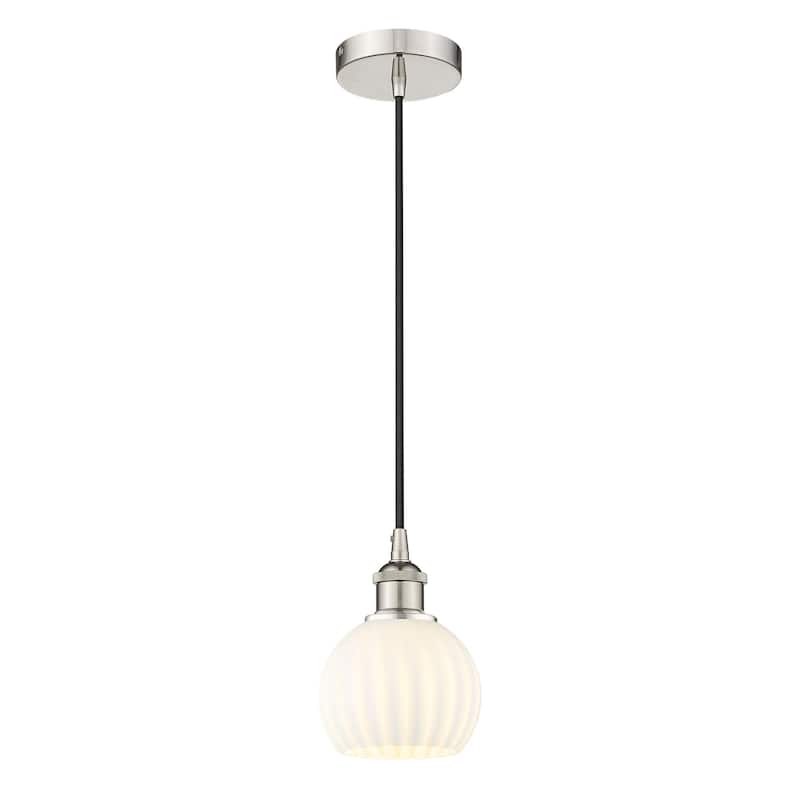 Innovations Lighting 616-1P 8 6 White Venetian Pendant White Venetian