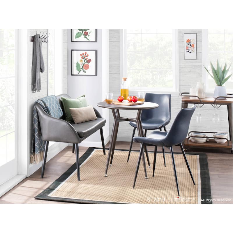 Carson Carrington Kantsjo Industrial Vintage Faux Leather Dining Chair (Set of 2)