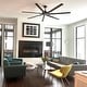 preview thumbnail 23 of 24, 84" Industrial Aluminum Warehouse Black Extra Large Ceiling Fan with Remote - 84" Big Ceiling Fan