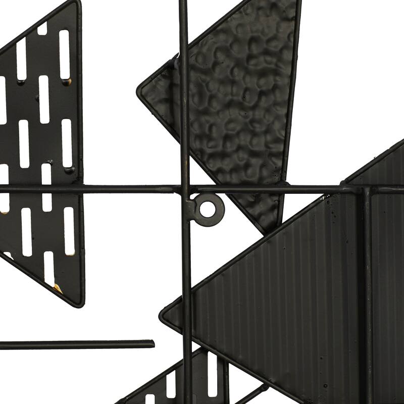 Black Iron Contemporary Wall Decor 21 x 42 x 2