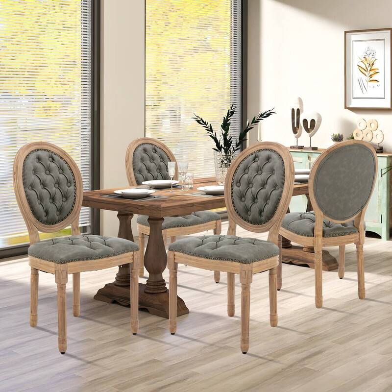 French Dining Chair with Nailhead Trim Set of 6