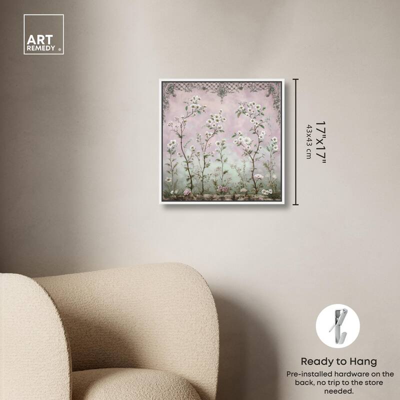 Floral Frieze in Fade Canvas by Art Remedy