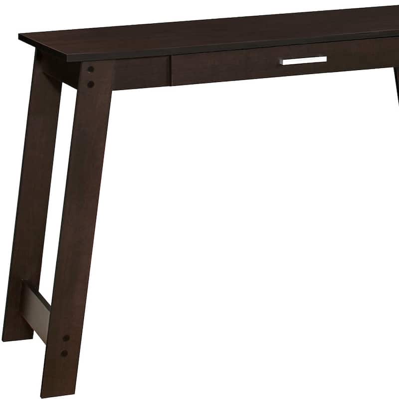 Wood Computer Desk with Drawer, Rectangular Shape and Veneer Finish