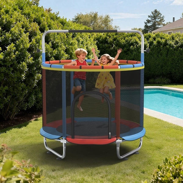 Kids Trampoline, 5FT Adjustable Toddler Trampoline - Bed Bath