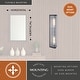 preview thumbnail 4 of 10, Barbier 2-Light 5.5 in W x 22.25 in H Modern Wall Sconce, Clear Glass, Dimmable, LED Compatible, Bathroom Vanity Full Back Plate