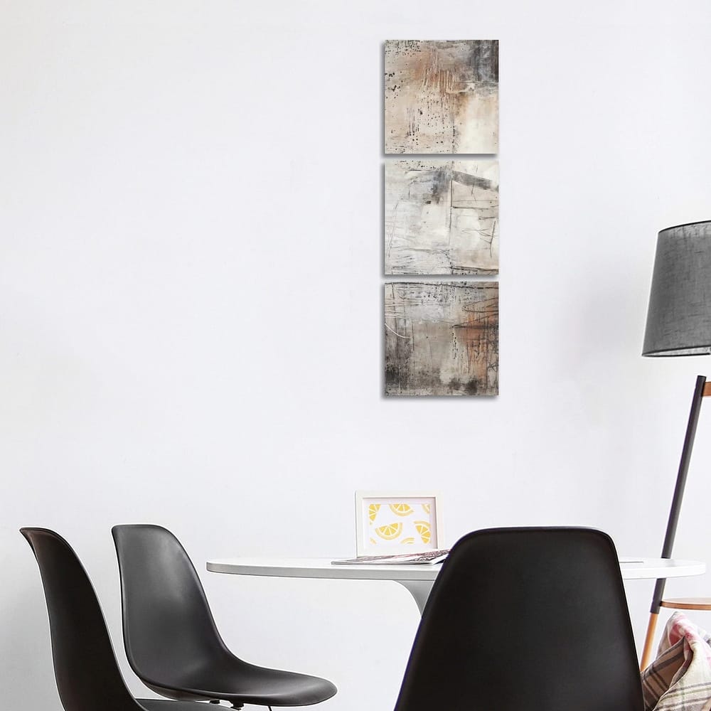 iCanvas "Black, White & Bronze I" by Jennifer Goldberger 3-Piece Canvas Wall Art Set
