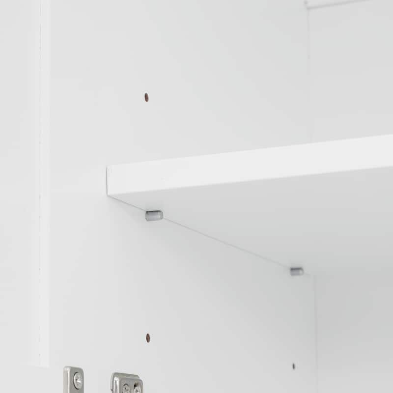 Freestanding Tall Storage Cabinet for Bathroom with Adjustable Shelves