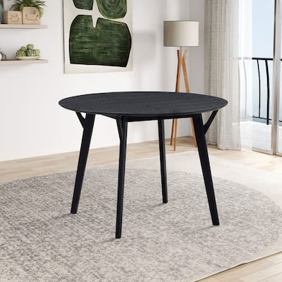 42.01 Inch Saving Place Table,Wooden Dining Table for 4 Persons,Modern Design Round Kitchen Table