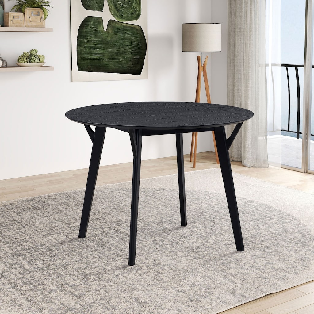 42.01 Inch Saving Place Table,Wooden Dining Table for 4 Persons,Modern Design Round Kitchen Table