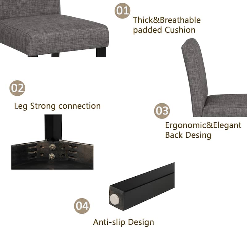 55.1" Storage Sideboard with 4-Doors,Multi Functional Buffet, with Open Shelf and 2-Tiers Adjustable Shelves