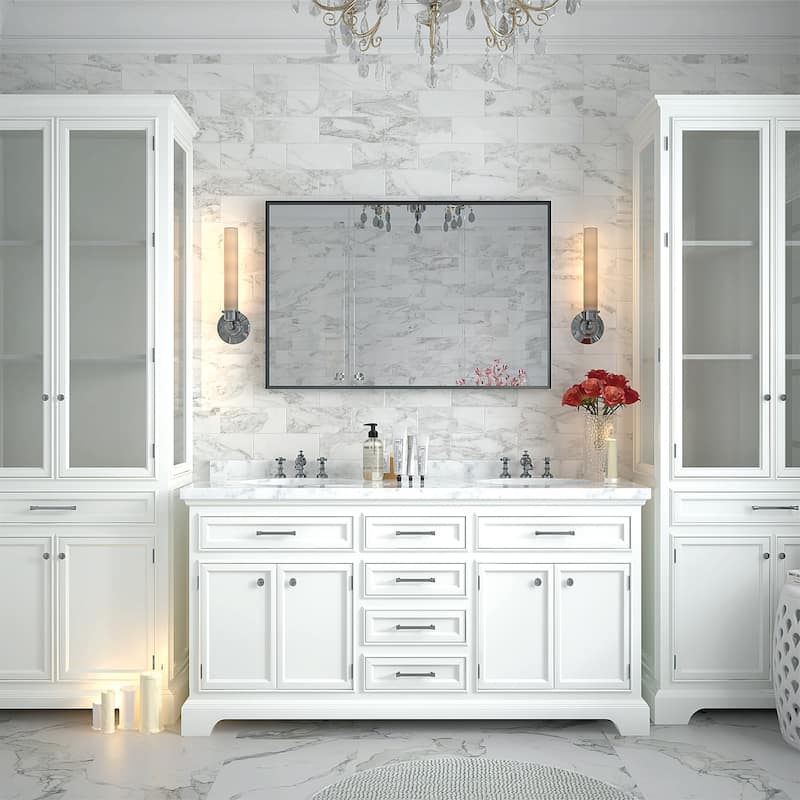 Black Rectangular Bathroom Mirror