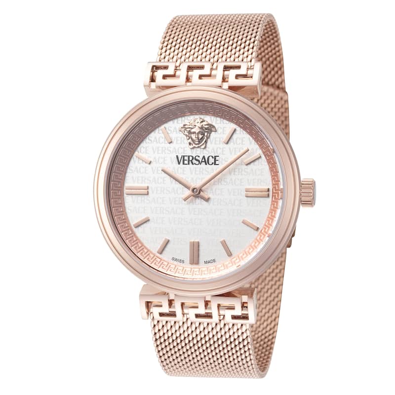 Versace Women's Mythos 36mm Silver Dial Stainless Steel Quartz Watch - Gold-Tone - One Size