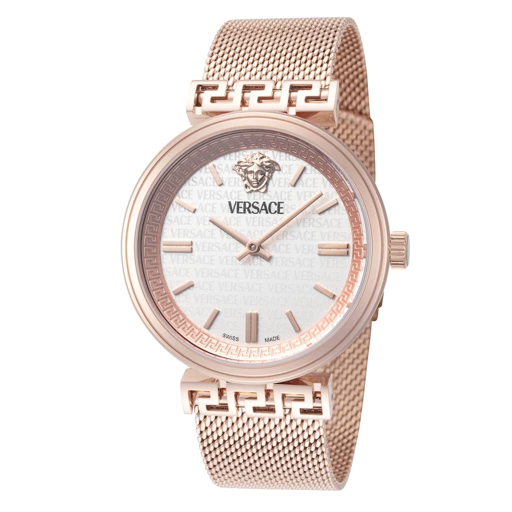 Versace Women's Mythos 36mm Silver Dial Stainless Steel Quartz Watch - Gold-Tone - One Size