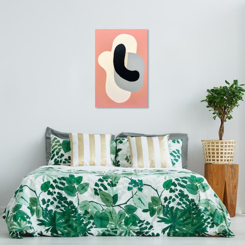 Wynwood Studio Canvas Abstract Dog tag by my kid Black and Modern & Contemporary Wall Art Canvas Print