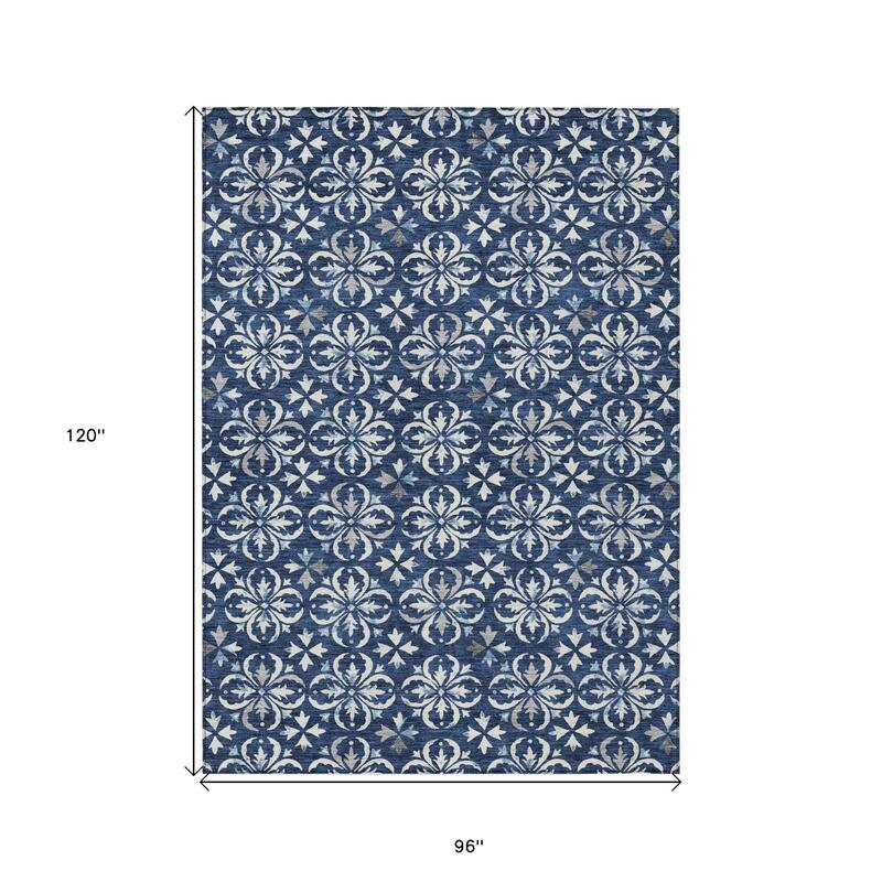 HomeRoots Floral Transitional Rectangle Outdoor Rug