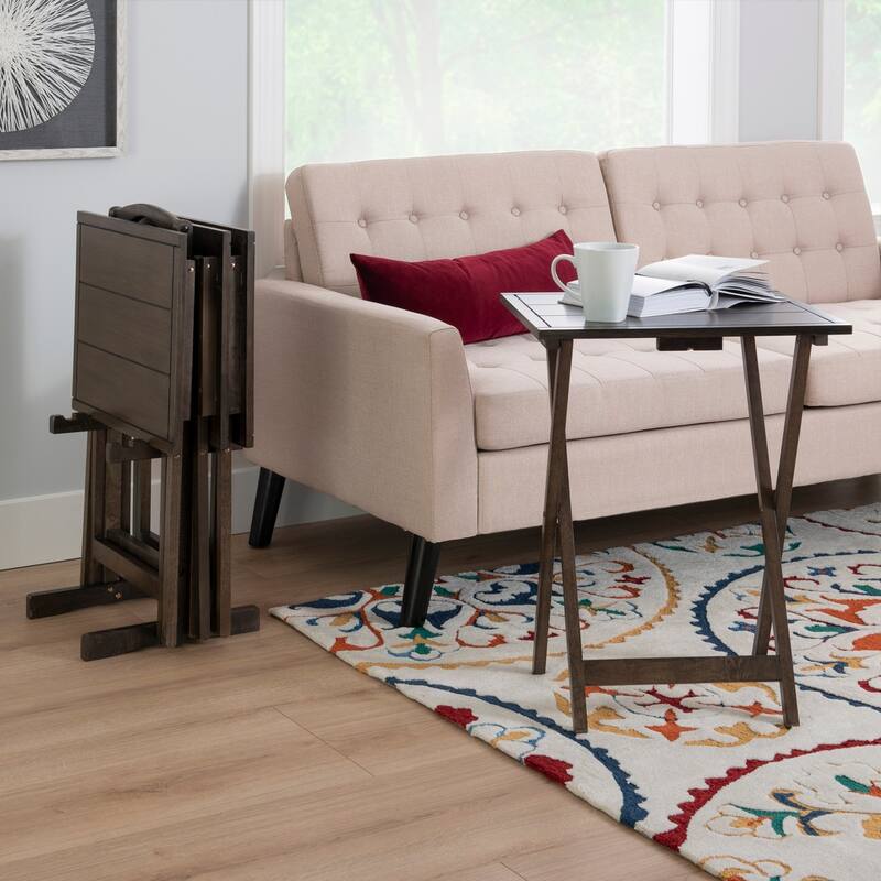 Alston 5-Piece Tray Table Set - Grey