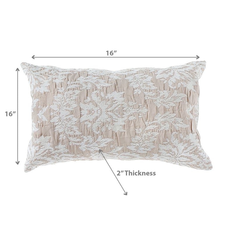 Cotton Linen Viscose Chenelle Cushion 16 X 26 - Set of 2