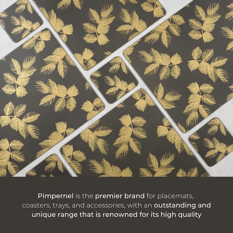 Pimpernel Set of 6 Sara Miller London Etched Leaves Coasters