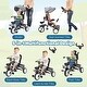 preview thumbnail 1 of 5, 7 in 1 Folding Toddler tricycle w/Removable Adjustable Push Handle