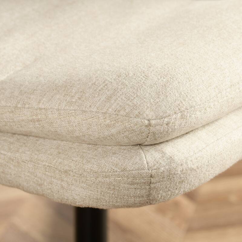 HomyLin Swivel Armless Office Desk Chair, Modern Fabric Padded Vanity Chair