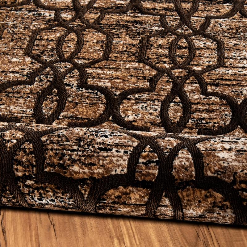 Linon Iron Gate Quatrefoil Area Rug