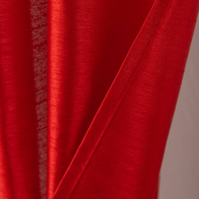 Nancy Faux Silk Grommet Window Curtain Panel - 84 or 95 inch