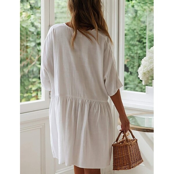 white shirt tunic dress