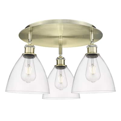 Innovations Lighting Bristol Glass - 3 Light 19" Flush Mount