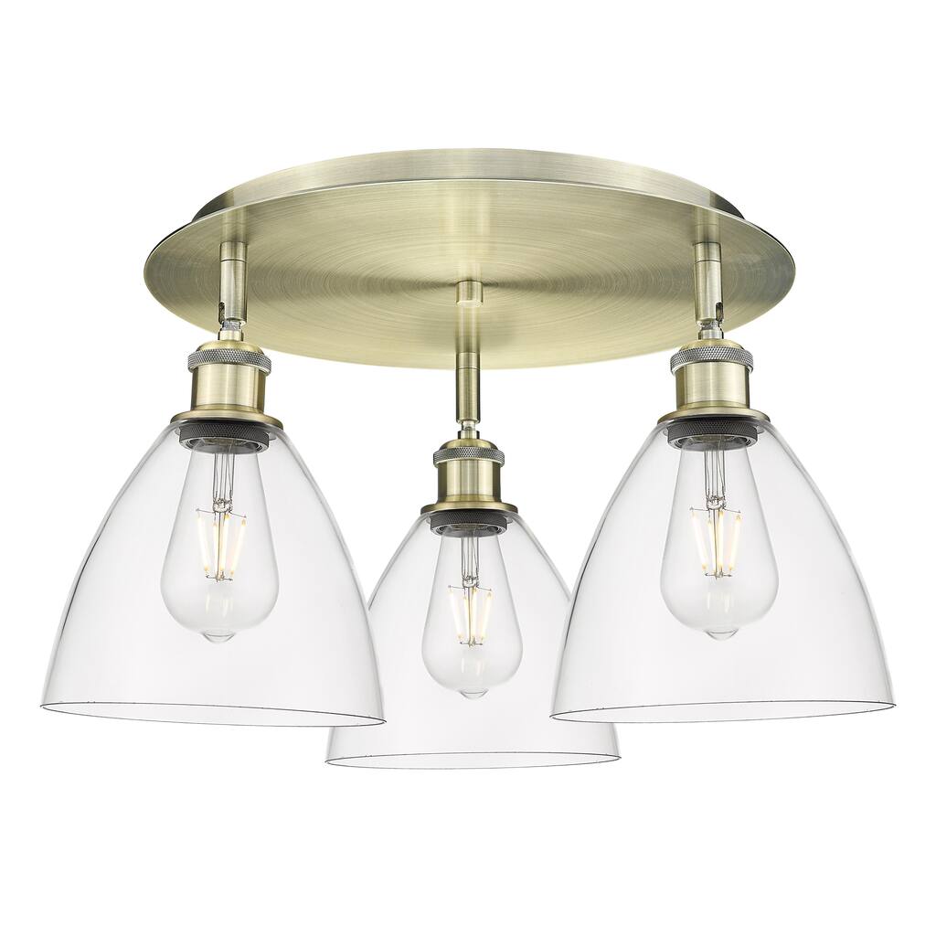 Innovations Lighting Bristol Glass - 3 Light 19" Flush Mount