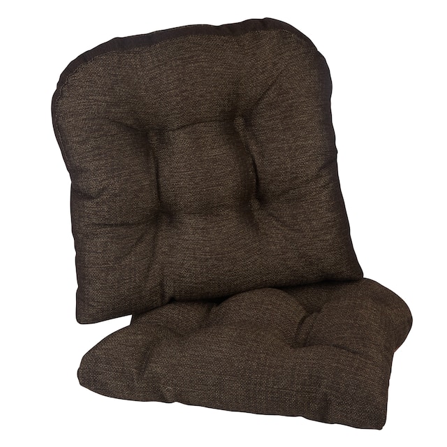 Klear Vu Gripper Omega Non-Slip Tufted Chair Cushions, Set of 2 - Chestnut