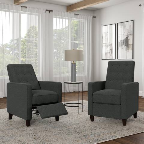 Tufted Pushback Recliner Chairs (Set of 2)