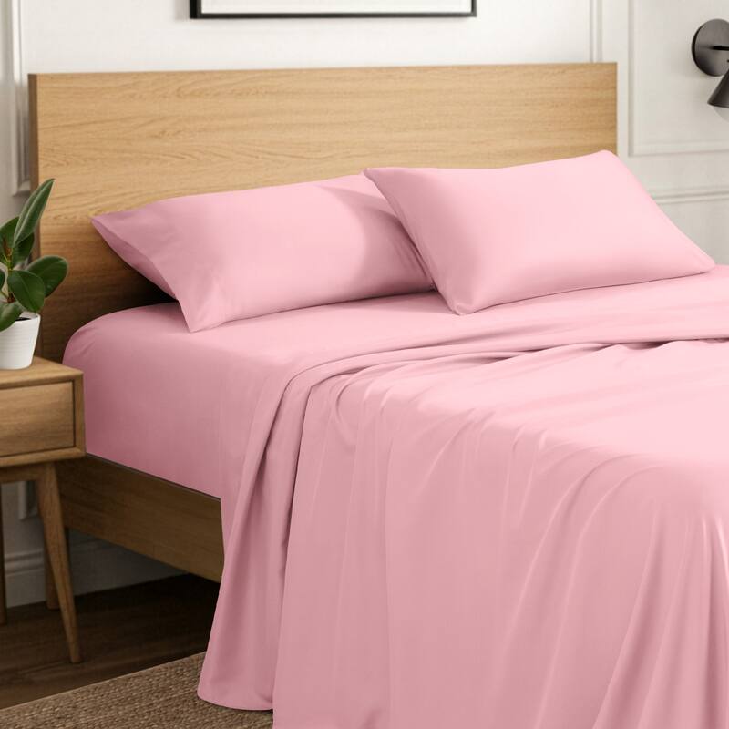 Ivy Union Microfiber Sheet Set - Deep Pocket - Twin - Light Pink