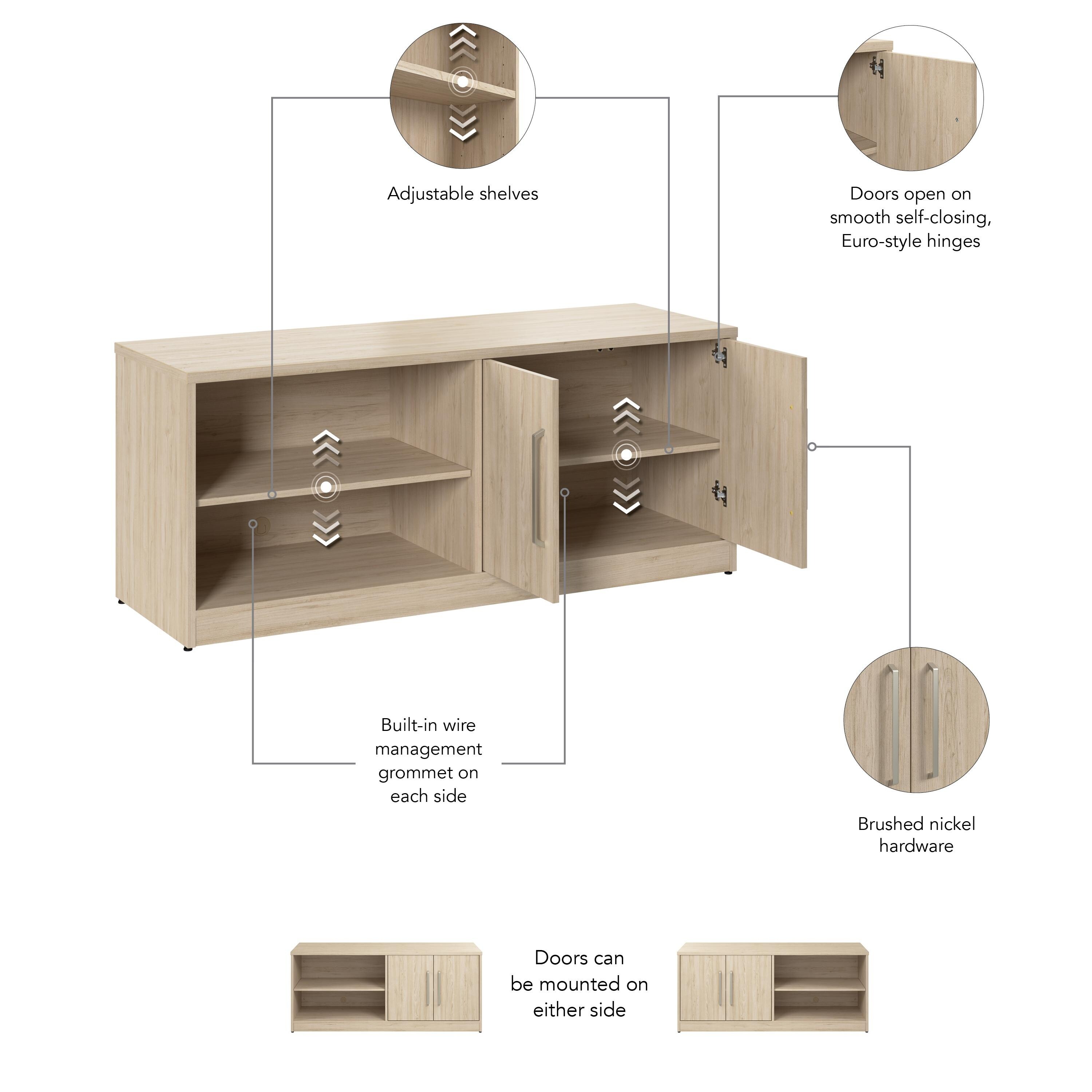 Bush Business Furniture Vista Low Storage Cabinet with Doors