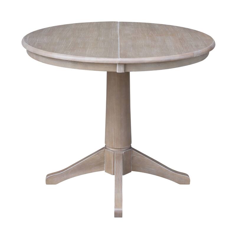 36" Round Top Pedestal Table w/12" Leaf