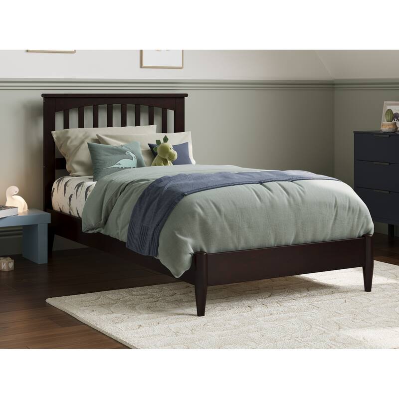 Becket Solid Wood Low Profile Platform Bed - Espresso - Twin