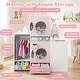 preview thumbnail 6 of 8, Gymax Wooden Kids Laundry Playset Pretend Toy Washing Machine w/