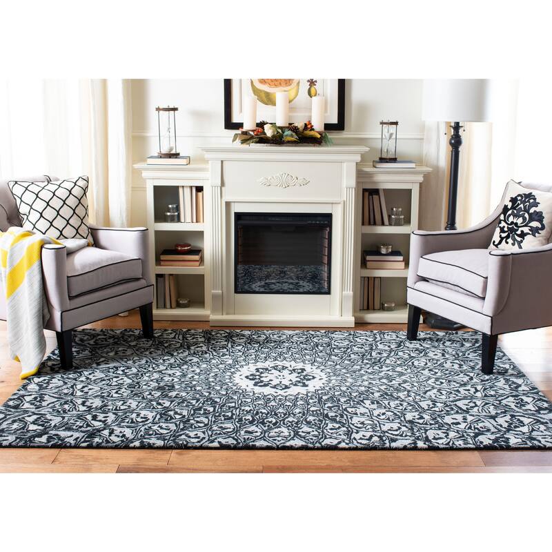 SAFAVIEH Handmade Allure Nazire Modern Floral Wool Rug