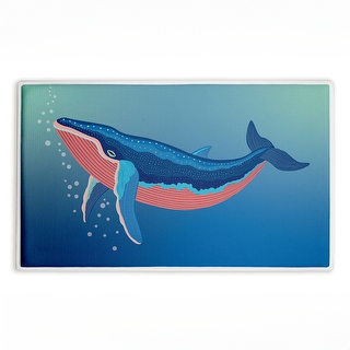 Under The Moon Whale WJ2304049CL Quilted Round Mat