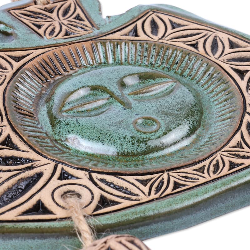 Novica Handmade Green Daghdghan Ceramic Decor
