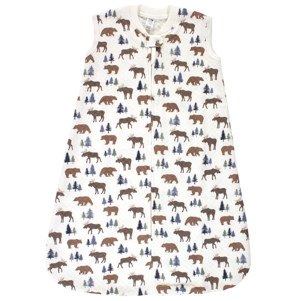 slide 1 of 1, Hudson Baby Infant Boy Premium Quilted Sleeveless Sleeping Bag and Wearable Blanket, Moose Bear 12-18 Months - Moose Bear