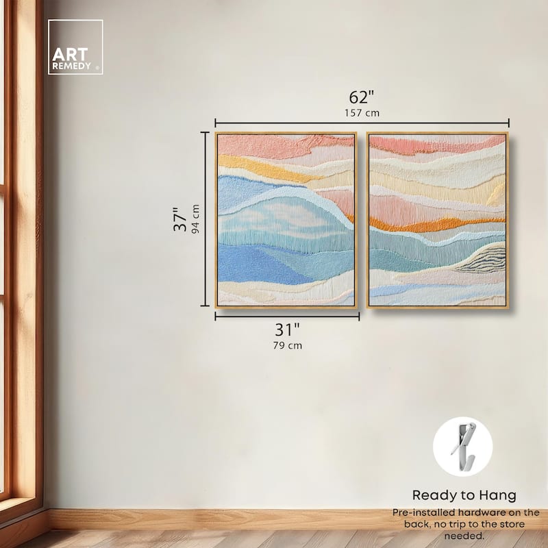Morning Calm I Canvas Set of 2 by Art Remedy