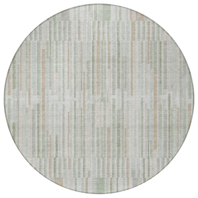 HomeRoots Striped Transitional Rectangle Outdoor Rug