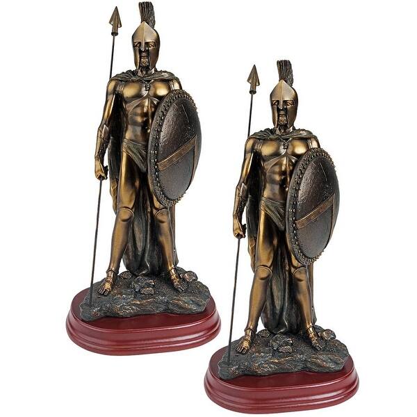 Design Toscano Legendary Spartan Warrior Statue Set Of Two Overstock 22316541
