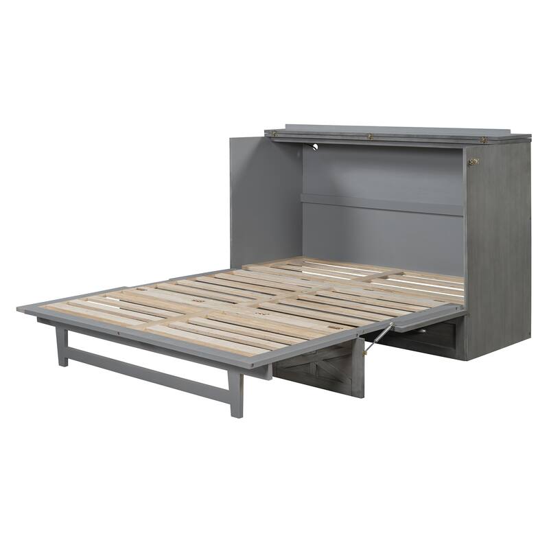 Modern Style Murphy Bed with Large Versatile Storage Drawers for Bedroom