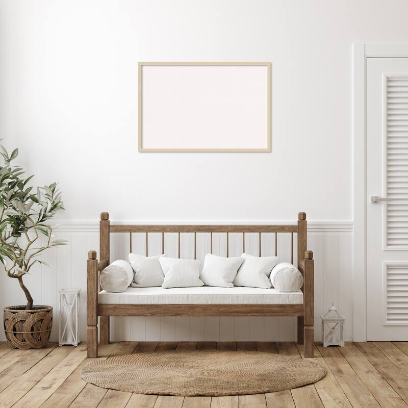 Svelte Wood Framed White Corkboard Bulletin Board